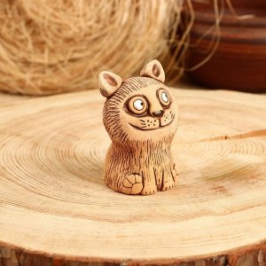 Сувенир свистулька "Котёнок", керамика