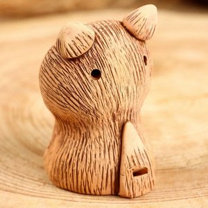 Сувенир свистулька "Котёнок", керамика