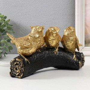 Фигурка полистоун «Четыре золотых птички на ветви», 22x6x13 см