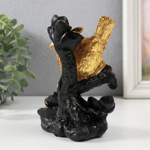 Фигурка полистоун «Золотая птичка в цветах», 10x6x15 см