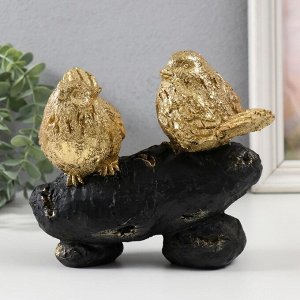 Фигурка полистоун «Две золотые птички на ветке», 16x7x15 см
