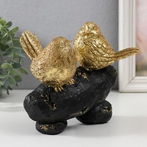Фигурка полистоун «Две золотые птички на ветке», 16x7x15 см