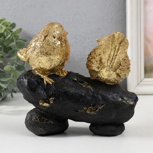 Фигурка полистоун «Две золотые птички на ветке», 16x7x15 см