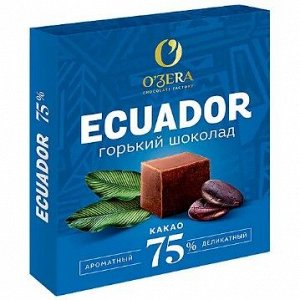 «O'Zera», шоколад Ecuador, содержание какао 75%, 90 г