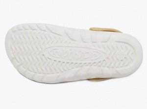 Обувь женская пляжная Сабо двухцветные с белой подошвой цвет Песочный