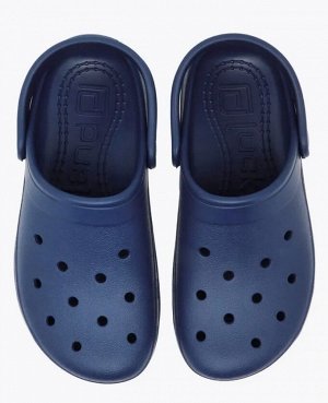 Обувь мужская пляжная Сабо двухцветные с белой подошвой цвет Темно-синий