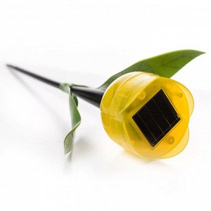 Садовый светильник USL-C-452/PT305 YELLOW TULIP на солнечной батарее "Желтый тюльпан". Белый свет. 1*LR аккумулятор (в комплекте). IP44.