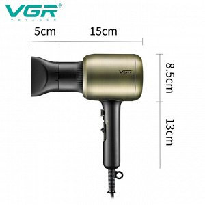 Профессиональный фен для волос 2200 Вт VGR V-453, 3 режима нагрева, 2 скорости