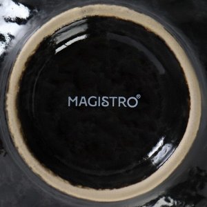 Креманка сервировочная фарфоровая Magistro «Ночной дождь», 180 мл, 12,7x11,7x5,6 см, цвет черный