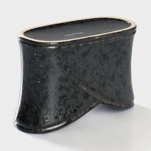 Салфетница фарфоровая Magistro «Ночной дождь», 12x5,7x8,2 см, цвет черный
