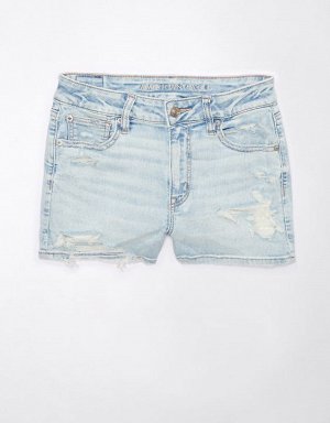 AE Next Level High-Waisted V-Rise Distressed Denim Short Short