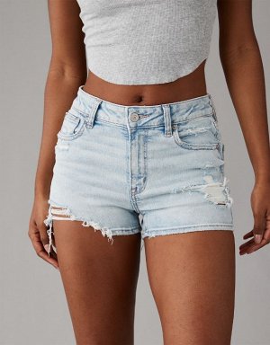 AE Next Level High-Waisted V-Rise Distressed Denim Short Short