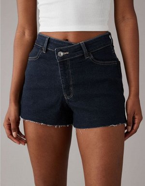 AE Stretch Crossover Waist Denim Mom Short