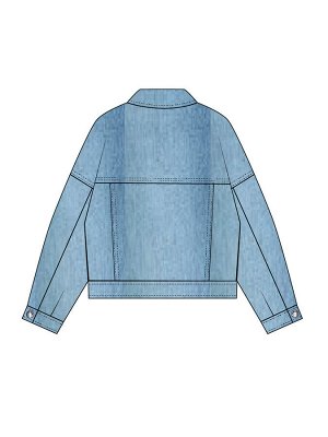 Куртка текстильная джинсовая для девочек