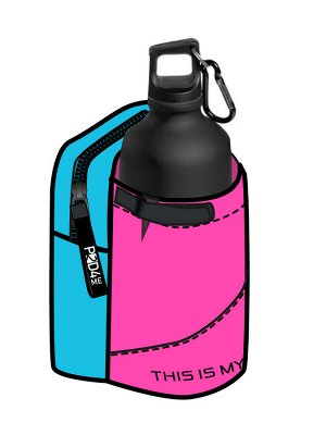 Комплект для девочек: сумка текстильная, бутылка для воды