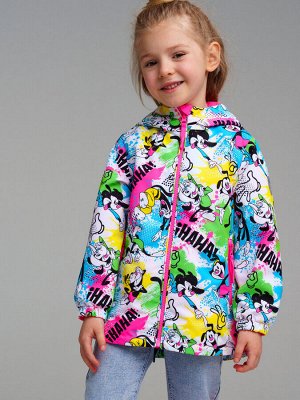 Куртка текстильная с полиуретановым покрытием для девочек (ветровка)