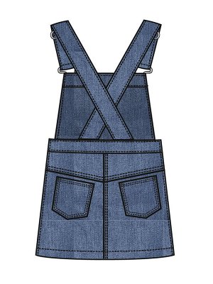 Сарафан текстильный джинсовый для девочек