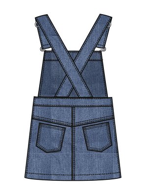 Сарафан текстильный джинсовый для девочек