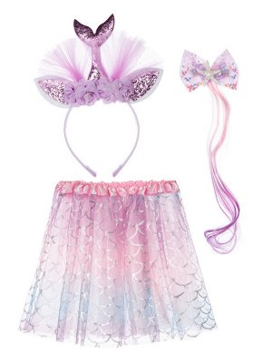 Карнавальный костюм для девочек: юбка текстильная, ободок, заколка для волос