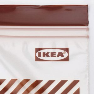 ISTAD, Закрывающийся пакет полосатый красный/коричневый 2,5 литра/ 25 шт