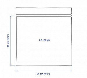 ISTAD, Закрывающийся пакет полосатый красный/коричневый 2,5 литра/ 25 шт
