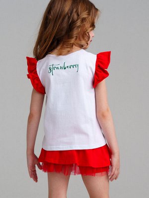 Play today Комплект трикотажный для девочек: фуфайка (футболка), юбка-шорты