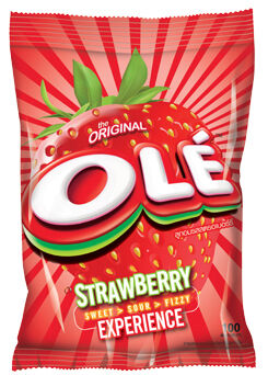 Конфеты со вкусом клубники "OLE Candy Strawberry",  28 гр.
