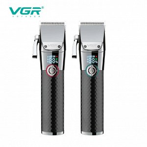 Профессиональная Машинка для стрижки волос, бороды, усов VGR-682 аккумуляторная LED дисплей