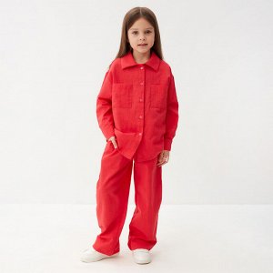Костюм (рубашка и брюки) детский KAFTAN «Лён», красный