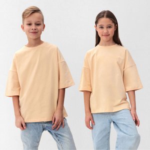 Футболка детская MINAKU:Basic line kids цвет светло-бежевый.