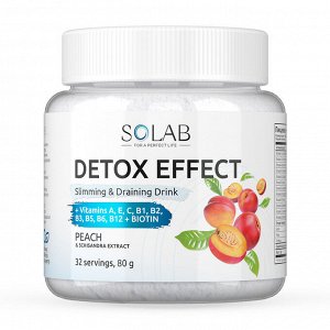 Напиток растворимый. Detox Slim Effect. Детокс Эффект со вкусом Персика