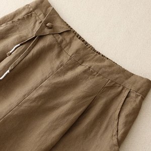Женские шорты с эластичным поясом, хаки