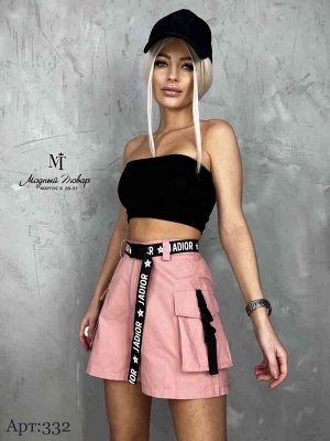 Женские стильные женские шорты с кармашками ремень в комплекте
