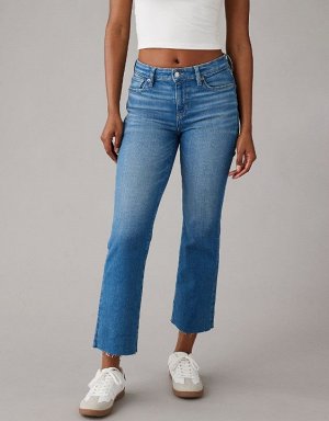 AE Stretch High-Waisted Kick Bootcut Crop Jean