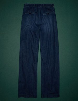 AE77 Premium Denim Pleated Trouser