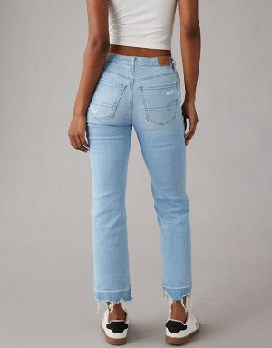 AE Stretch High-Waisted Kick Bootcut Crop Jean