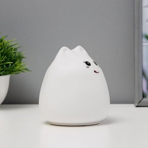 Фигурка световая RISALUX «Антистресс мякиш кошечка», LED-ночник, RGB, от батареек, 3xААА, 9.5x9.5x10.5 см