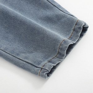 Детский джинсовый комбинезон, цвет синий