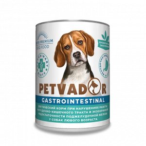 PETVADOR VETERINARY DIETS Gastrointestinal Профилактика болезней желудочно-кишечного тракта у собак, индейка/курица 340 гр. 1/12