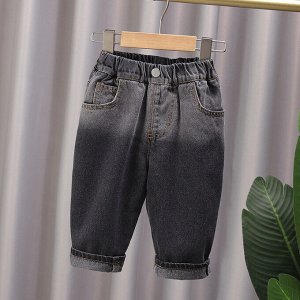 Детские джинсы, принт "градиент", цвет черный