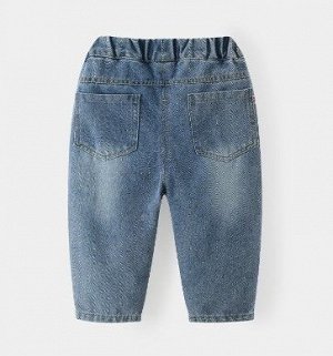Детские джинсы, "рваные", цвет синий