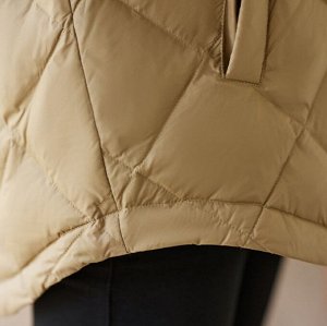 Демисезонная стеганая куртка-толстовка с капюшоном, хаки