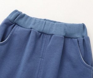 Детский костюм: кофта с принтом, цвет синий + брюки, цвет серый