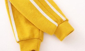 Детский костюм: кофта, принт "собачка" + брюки, цвет желтый