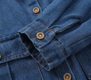 Детский джинсовый костюм: рубашка + брюки, цвет синий