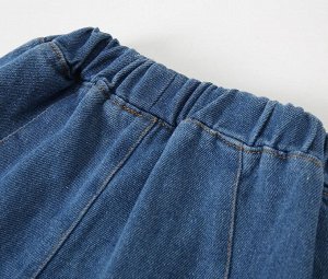 Детский джинсовый костюм: рубашка + брюки, цвет голубой