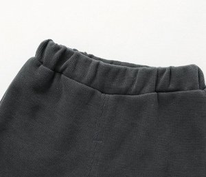 Детский костюм: кофта, принт "полоска", цвет белый/черный + брюки, цвет коричневый