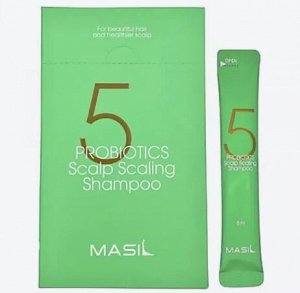 Шампунь с пробиотиками  для глубокого очищение Masil 5 Probiotics Scalp Scaling Shampoo 8мл