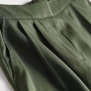 Женские шорты с эластичным поясом, оливковый