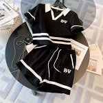Костюм хлопковый с шортами женский